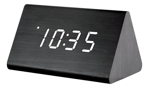 Reloj Despertador Multifunción Pirámide Luz Led - Qr!