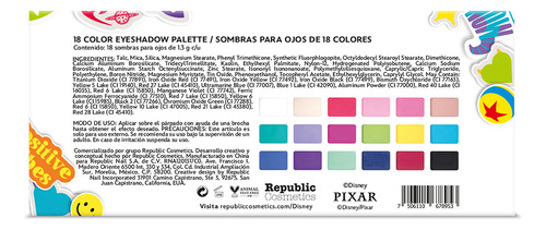 Disney - Set De Sombras 18 Colores Happy Faces Multicolor