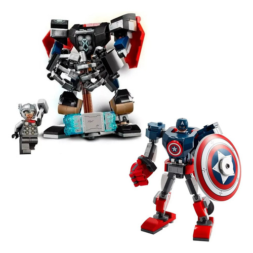 Bloque Lego 2x1 Thor Robot + Capitan America 260pcs Oferta