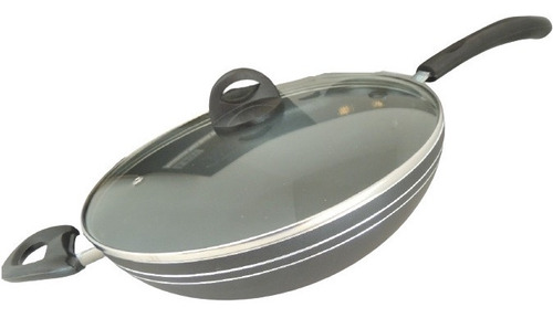 Wok Sarten Chino Teflon Con Tapa Vidrio Ragalta X. 5815 Xavi