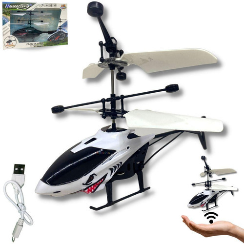 Helicóptero De Brinquedo Com Sensor - Branco