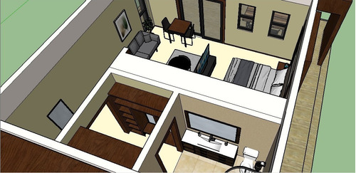 Tiny House Architectural Plans 538 Ft2 / Casa Pequeña Planos