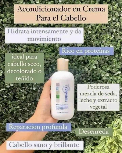 Acondicionador En Crema Para Cabello Terramar, 235 Mls.