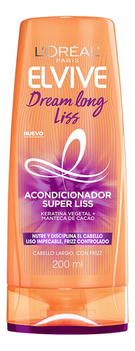 Acondicionador L'Oréal Paris Elvive Dream long liss Dream long liss en tubo depresible de 200mL por 1 unidad