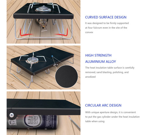 Mesa Térmica Tovelent For Quemador, 1 Unidad, Plegable Mult