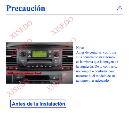 Estéreo Toyota Corolla 2003-2008 Wifi Cámara Carplay 2+32g