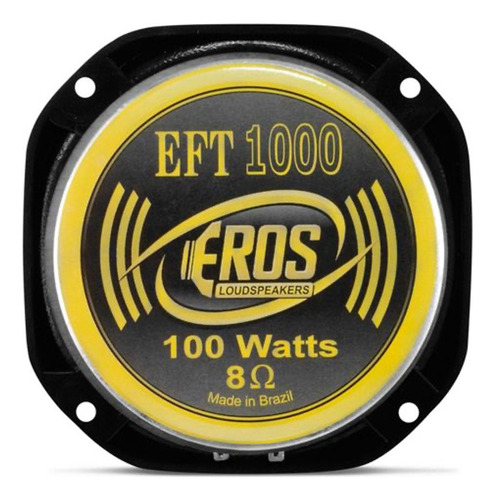 Super Tweeter Eros Eft 1000 - 100 Watts Rms - 8 Ohms Cor Preto