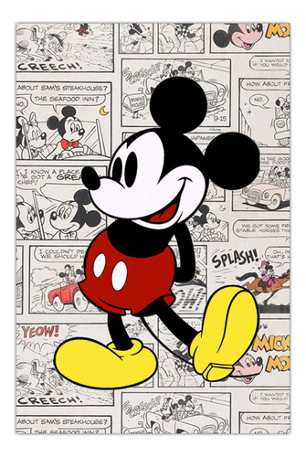 Quadro A3 Em Mdf Mickey E Minnie 002