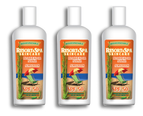 Imagen 1 de 4 de Mayoreo Bloqueador Solar Biodegradable Fps 50 250 Ml.