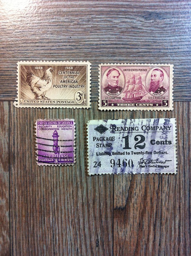 Timbre Eua Estampilla Reading Company 1942 12¢