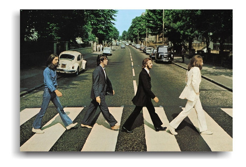 Cuadro Decorativo Rock - The Beatles - Vinilo - 45cm X 30cm