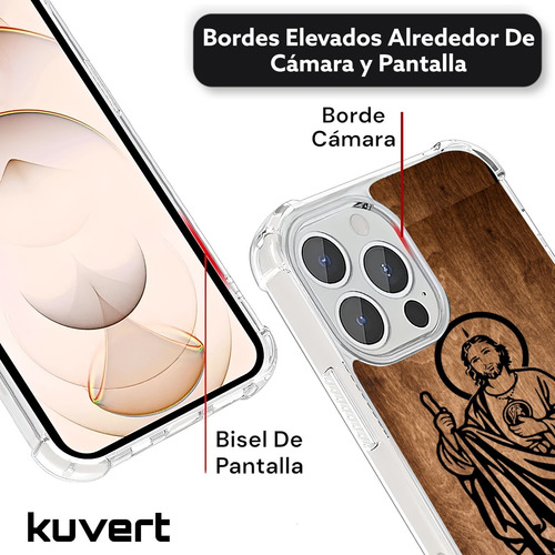 Funda San Judas Impresión Tipo Madera Para Iphone Y Samsung Iphone 12 Pro