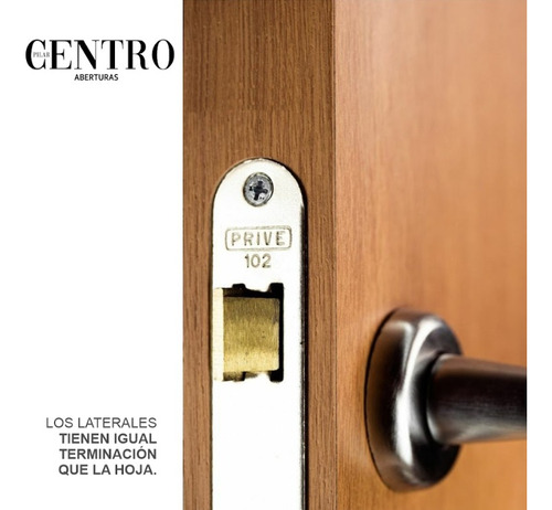 Puerta Oblak Practika Modelo Lenga 80-10 Marco Madera