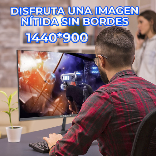 Monitor Gamer Ele-Gate con pantalla de 19" 60Hz 127V y resolución Full HD MON.190.1K