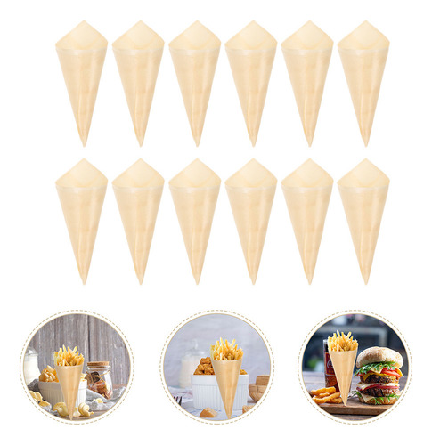 Cones Para Servir Aperitivos, Suporte De Bobina De Madeira,