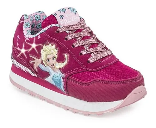 Zapatillas Addnice Frozen Magic Cordon Luces Fucsia 0337