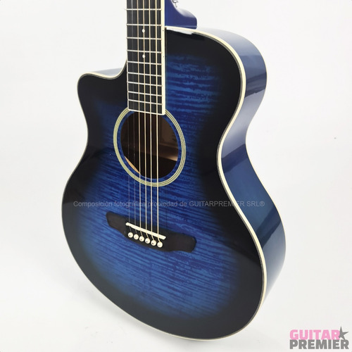 Imagen 9 de 10 de Guitarra Electroacustica Zurdo Premium Ecualizador Activo