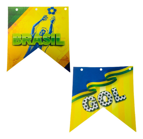 03 Pct Bandeira Bandeirão Pendurar Copa Do Mundo Jogo Brasil