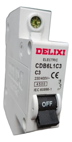 Mini Breaker Termomagnético Delixi Electric 1x03 Amp 4.5 Ka