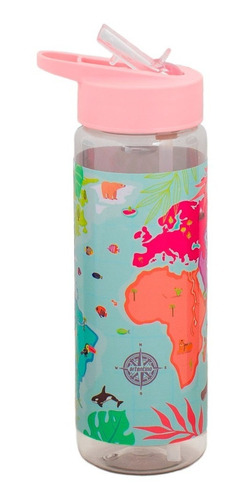 Imagen 6 de 10 de Pack 6 Botella Agua Jugo Hombre Mujer Niños Pico Deportivo