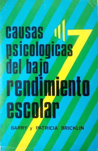 Libro, Causas Psicológica Bajo Rendimiento Escolar, Bricklin