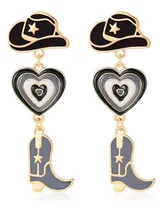 Comprar Botas Vaqueras De Vaquera, Aretes De Sombrero, Joyería Par.