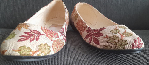 Zapatos  Valerina Elegantes Dama Patrón Floral  T. 36  