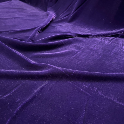 Tecido Veludo Alemão Nobre 1,40m Para Roupas Femininas -1m Cor Roxo