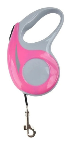 Imagem 6 de 6 de Guia De Passeio Retrátil Pet Cachorro 3 Mts Rosa Tensão 20kg