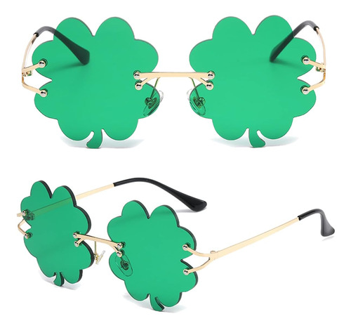 St. Patricks Day Irish Shamrock Gafas De Sol Verde Trébol D