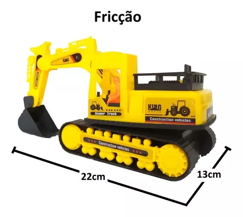 Caminhão Guindaste com Fricção - TruckCar Luz e Som - Azul - 25cm