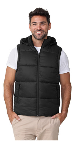 Chaleco Monaco Hombre Con Piel Corderito Impermeable Premium