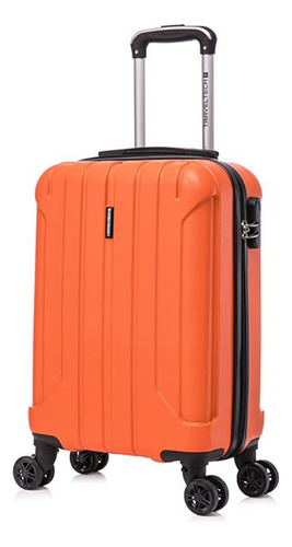 Valija Carry On Travel Tech Color Naranja Liso