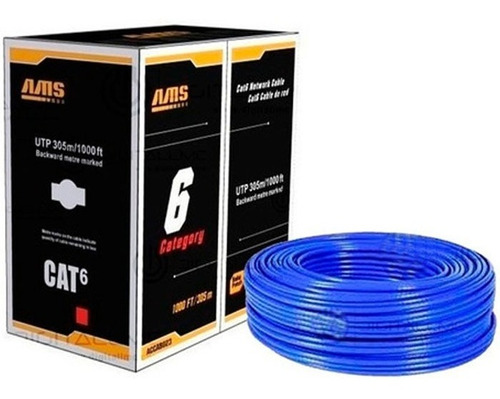 Cable De Red Cat6 Interiores Rollo 305 M