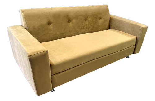 Sofa Hvm Alonso 2c Mostaza Felpa