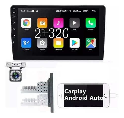 Estéreo Para Auto 1din Wifi Android 9 Pulgadas Carplay 2+32g