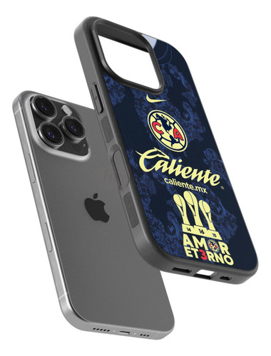 Funda Club America Jersey Amor Eterno Tricampeon 16 Futbol Negro Iphone 12 Pro Max