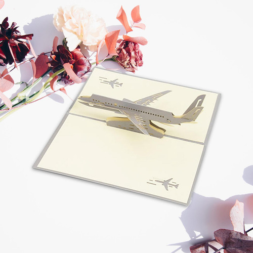 2 Tarjeta De Avión, Tarjetas Del Día De Gris