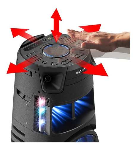 Equipo De Audio De Alta Potencia Sony V43d Bluetooth Color Negro