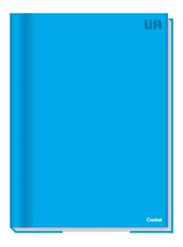 Caderno Brochura 1/4 Capa Dura 96 Fls. Lift Azul Credeal