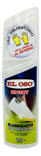 Blanqueador Limpiador De Suelas Tenis Calzado El Oso 120ml