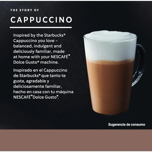 Imagen 3 de 9 de Capsulas Cafe Starbucks Cappuccino Dolce Gusto Nescafe