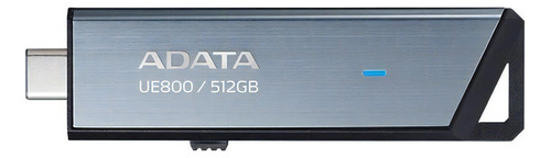 Memoria Usb-c 512gb Adata Aue800 Flash Drive 3.2 Plata Color Plateado