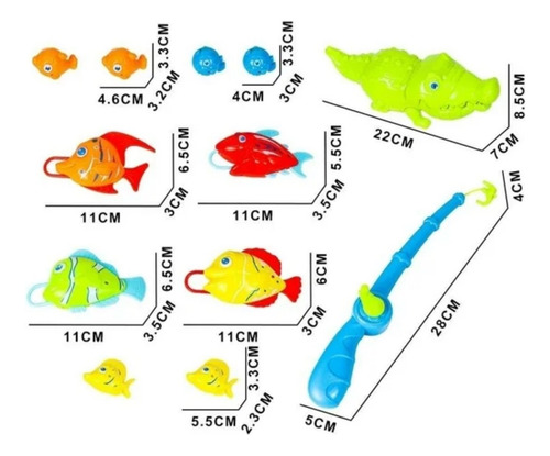 Set De Pesca Y Captura Play Day Cocodrilo Para La Alberca Azul