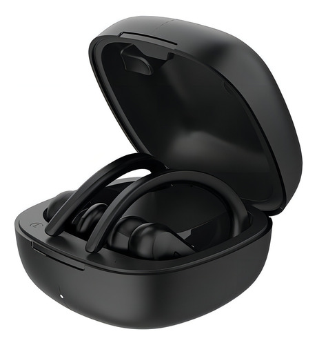Fone de ouvido in-ear sem fio QCY T6 preto com luz LED