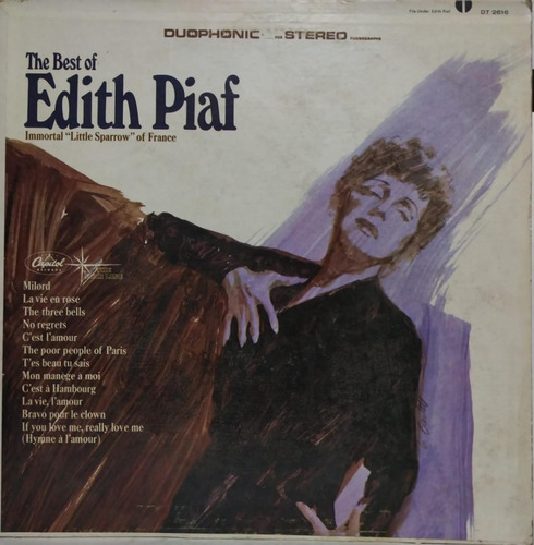 Edith Piaf  The Best Of Edith Piaf Lp Usa