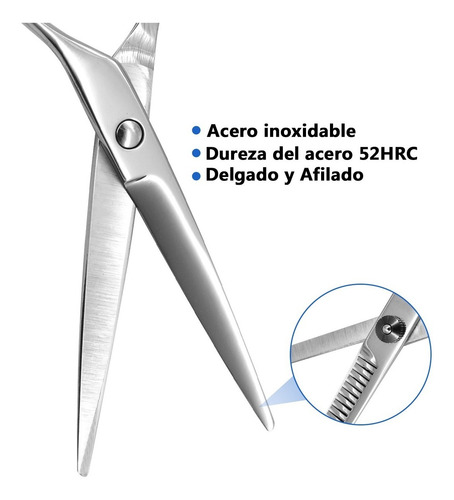 Imagen 3 de 7 de Set Tijera Cortar Pelo Entresacadora Cabello Peluquería