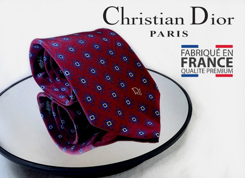 Corbata Christian Dior Hecha En Francia 100% Seda Juvenil 