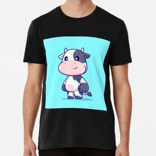 Remera Linda Vaca Pie Dibujos Animados Vector Icono Ilustrac