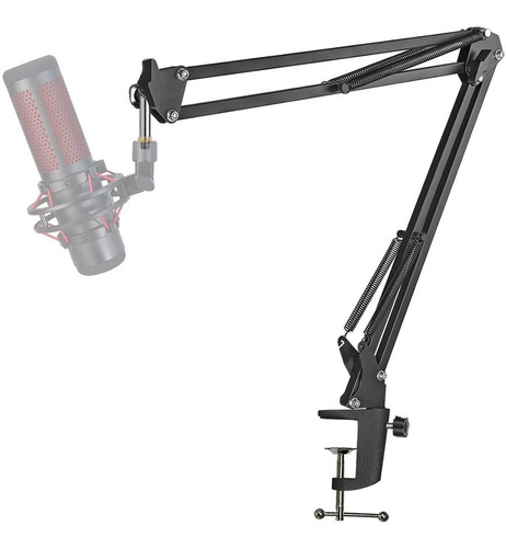 Suporte Articulado P/ Microfone Hyper X + Adaptador 3/8 5/8 Cor Preto